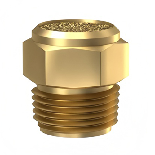 SLM Muffler Half Copper Flat Pneumatic Fitting