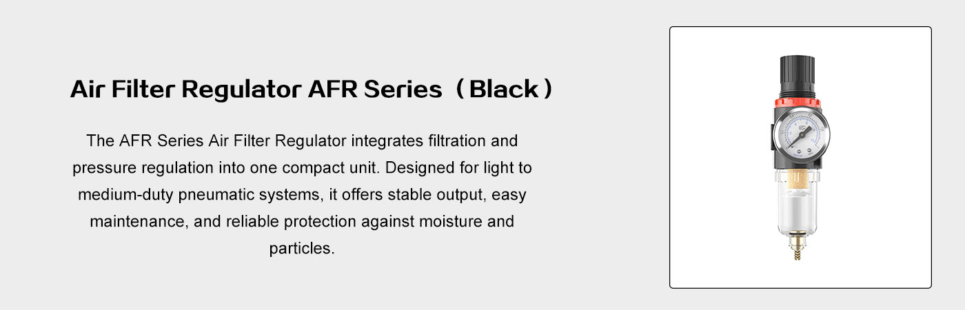 Air Filter Regulator AFR Series Black