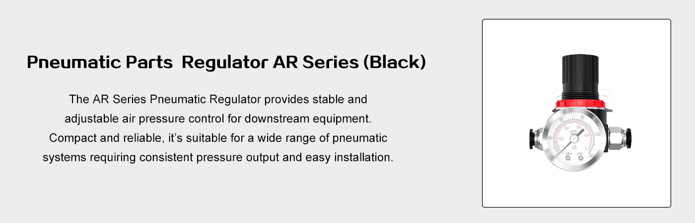 Pneumatic Parts Regulator AR Series Black