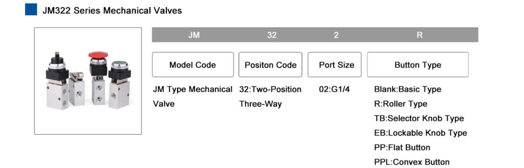 JM322 Series Mechanical Valves