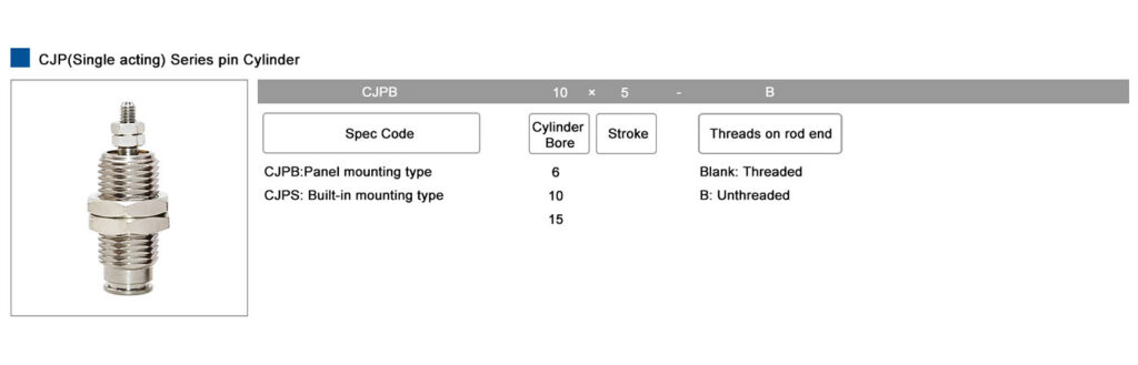 CJP-Single acting Series pin cylinder