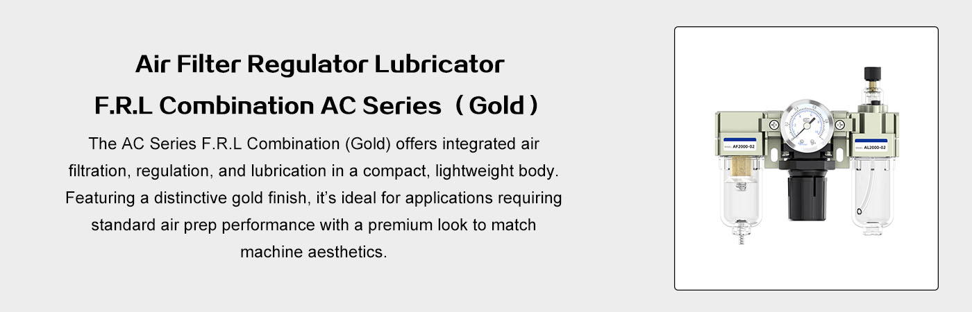 Air Filter Regulator Lubricator FRL AC Series Gold