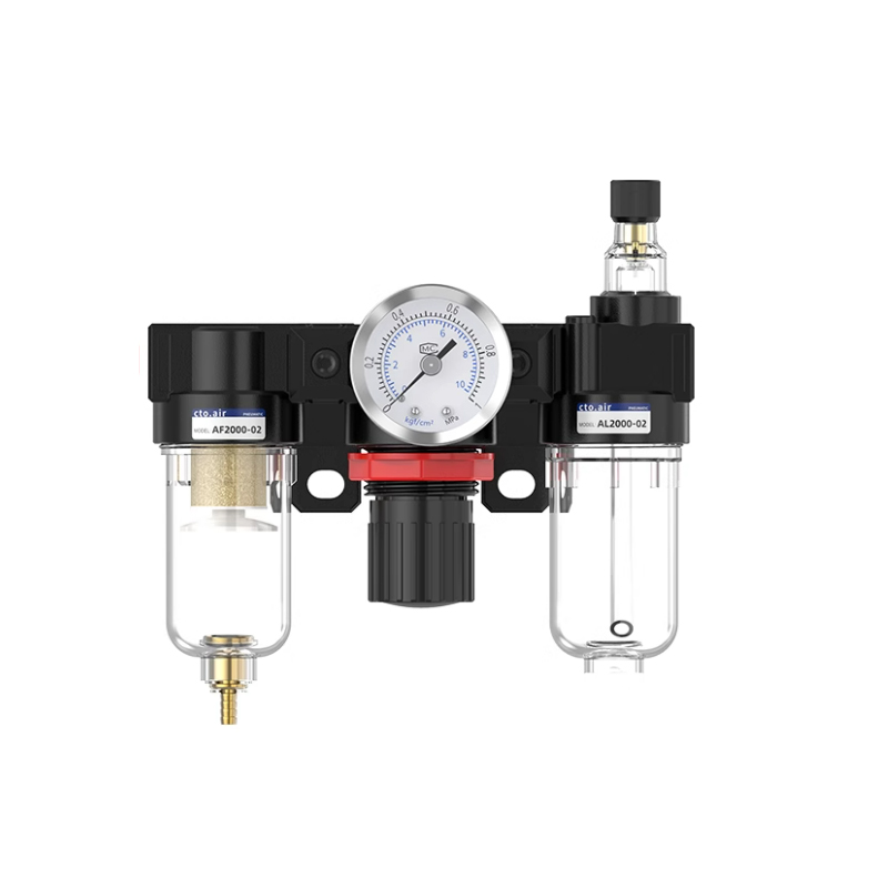 Air Filter Regulator Lubricator F.R.L Combination AC Series Black