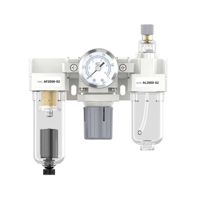 Air Filter Regulator Lubricator F.R.L Combination AC Series White
