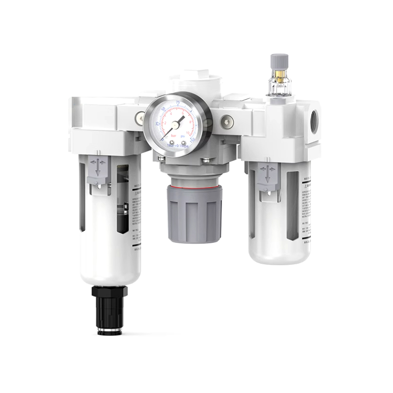Air Filter Regulator Lubricator F.R.L Combination AC Series White with Cover