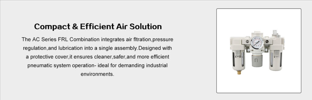 Air Filter Regulator Lubricator F.R.L Combination AC Series with Cover
