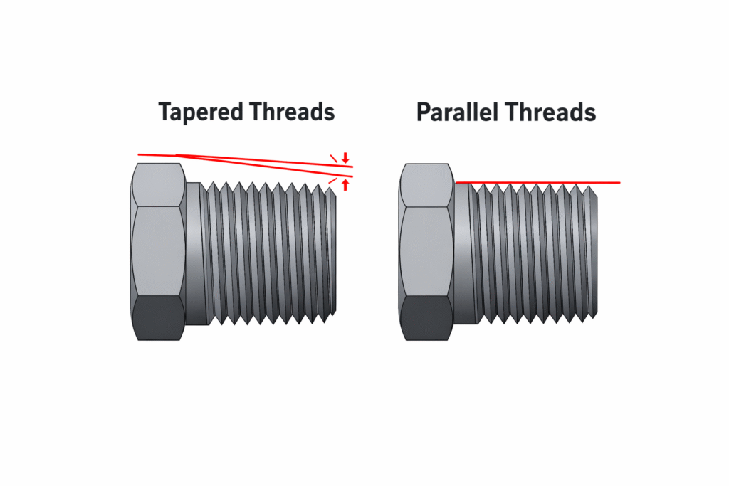 Tapered Threads and Parallel Threads