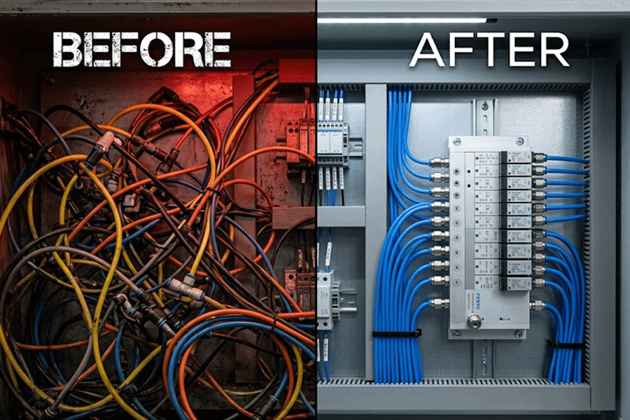 pneumatic-manifold-vs-spaghetti-tubing